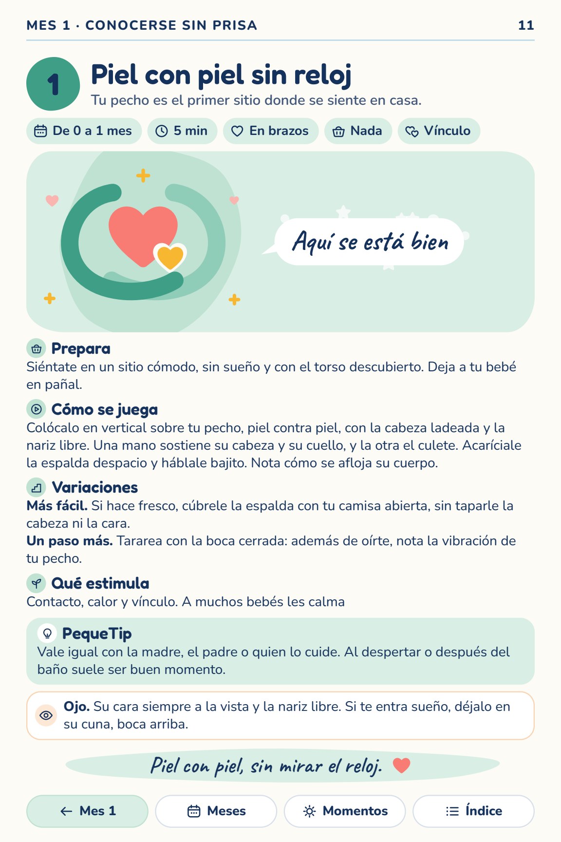 Página de muestra real de BebéPlan